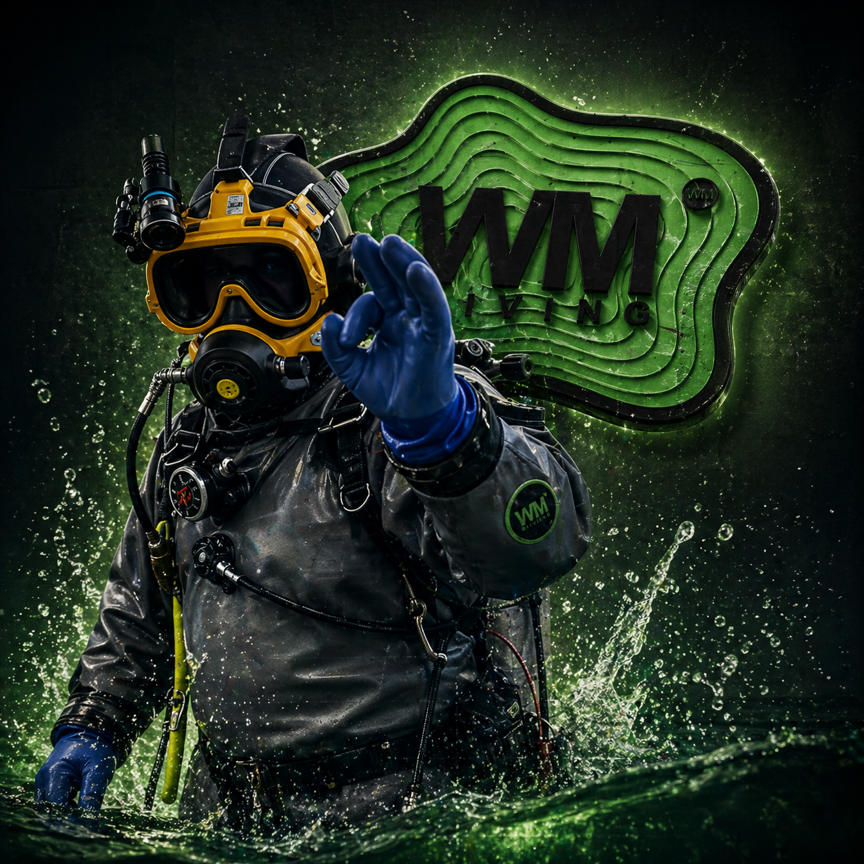 WM Diving drysuit diver